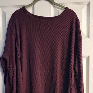 Long Sleeve tunic Top Burgundy